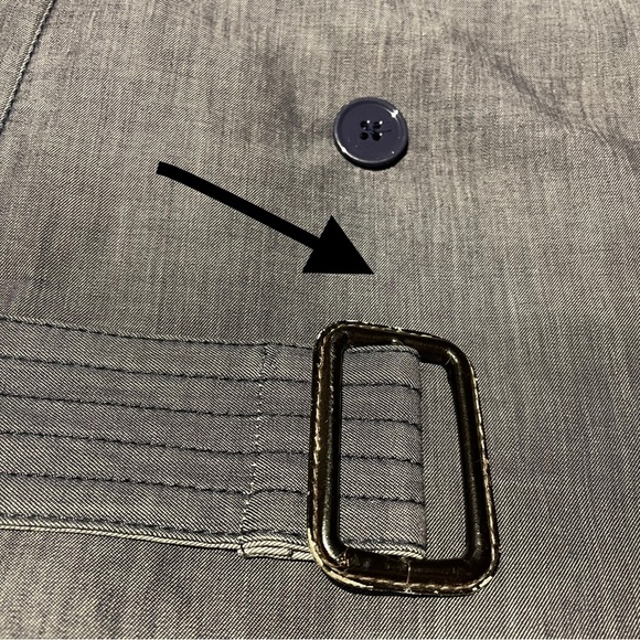Banana Republic XS Indigo Blue Trench Coat - Picture 11 of 11